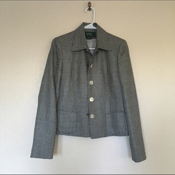 Lauren ralph Lauren houndstooth wool blazer SIZE 4
