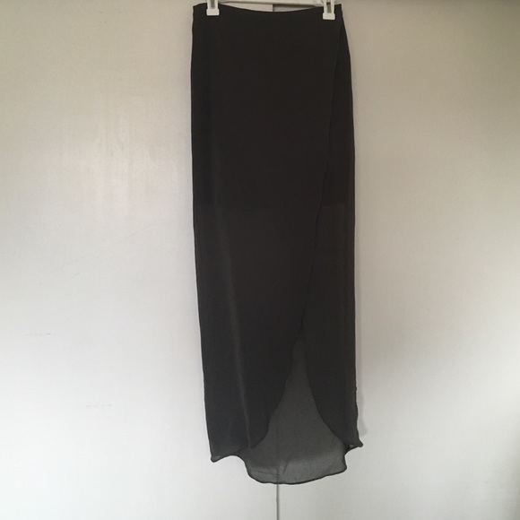 Semi-sheer maxi skirt