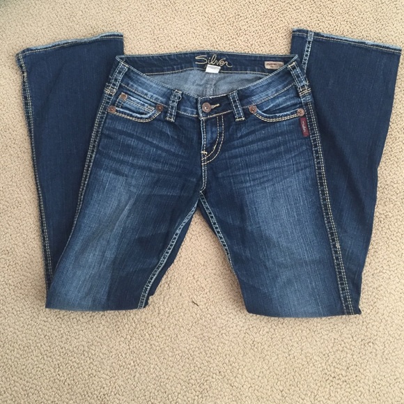 Dark wash boot cut jeans