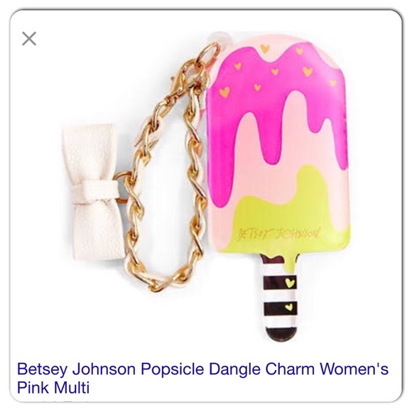 Betsey Johnson Popsicle Dangle Charm Pink Multic. - Picture 2 of 4