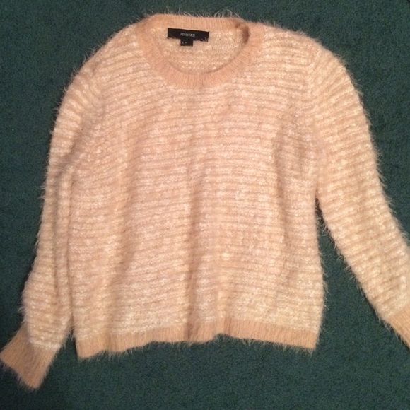 F21 Pink Fuzzy Sweater