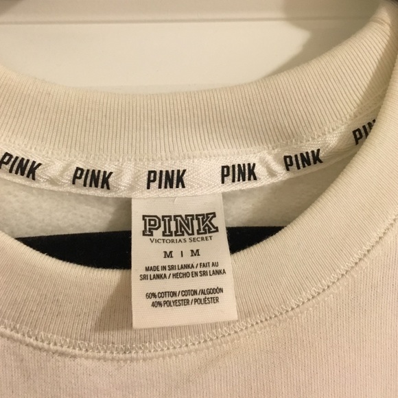 cream victoria secret pink sweater with leather - Picture 3 of 4