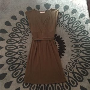 Ann Taylor Loft Hunter Green fitted dress