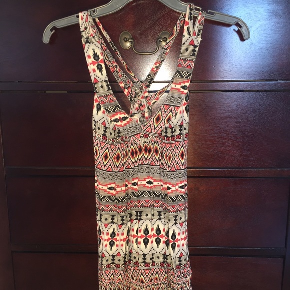 Papaya tribal print tank top