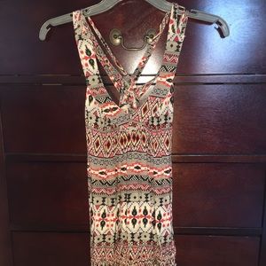 Papaya tribal print tank top