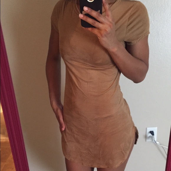 Suede Tan dress ✨💗 - Picture 3 of 4
