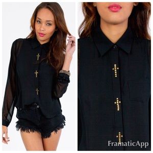 ❌SOLD❌ Tobi Holy Buttons Blouse