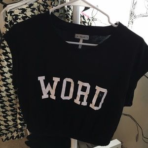 Black crop top. Never worn