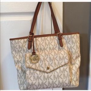 Authentic Michael Kors Signature Jet Set Tote.