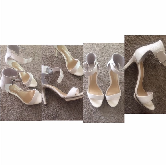 Cream 3 inch strapped heels 💗💗💗 - Picture 1 of 3