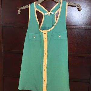 Papaya light blue tank blouse