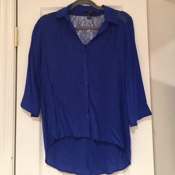 Blue button up