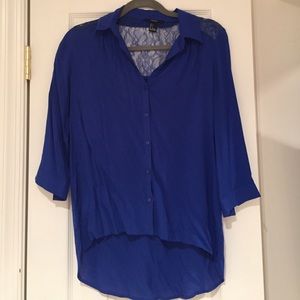 Blue button up