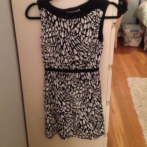LOFT Black and White Sundress