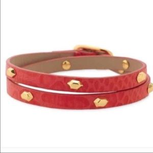 Stella & Dot red Hudson Leather Wrap