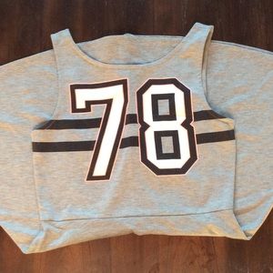 Gray numbered skater dress