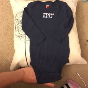 Carter's "Absolutely Perfect" Onesie in navy blue