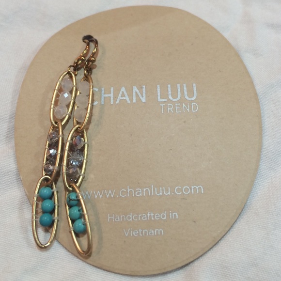 Chan Luu Turquoise chain link earrings
