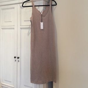 Oatmeal cotton midi dress NWT