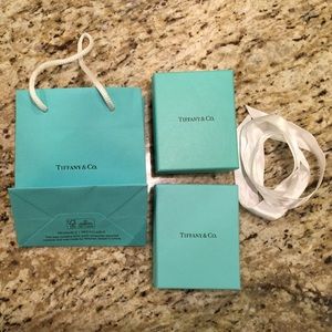 Tiffany & Co. Bag, Gift Boxes (2), and Ribbon