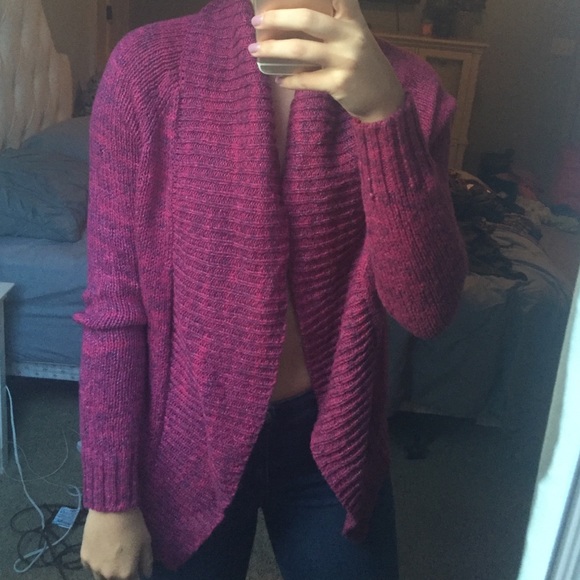 Magenta UO sweater cardigan