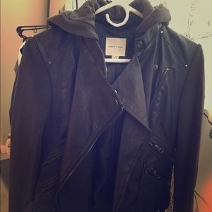 Black leather jacket