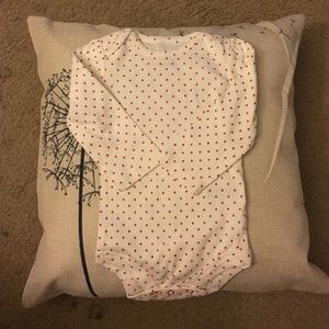 Carter's glittery polka dot onesie w/ long sleeves