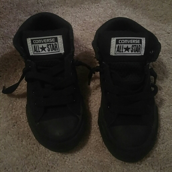 Black Converse slip ons