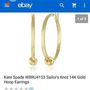 Kate spade gold plated hoop earrings
