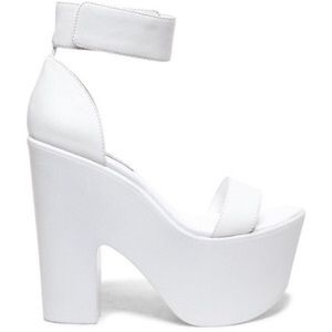 White Steve Madden wedge HEELS platform NEW