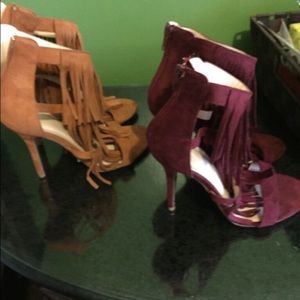 Fringe heels. Size 9