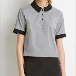 *NWT* Houndstooth Polo Top