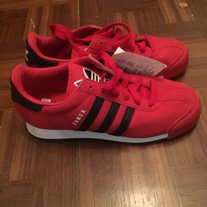 Red black Adidas samosa