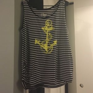 Black and white striped tank top