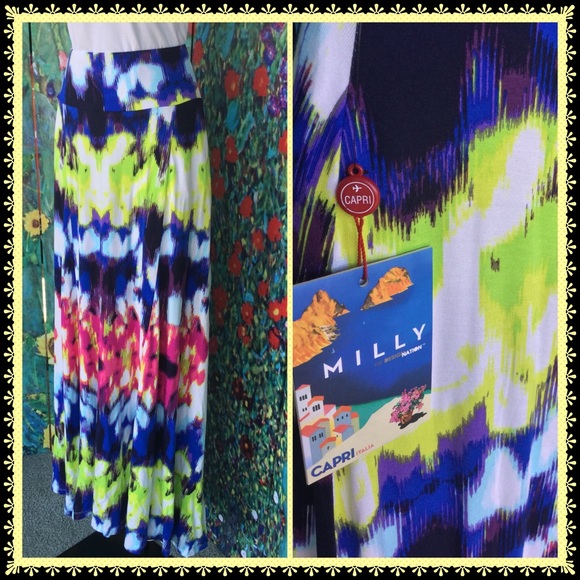 Milly Dresses & Skirts - NWT☀️Colorful MILLY Maxi Skirt☀️