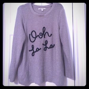 Oversized Grey Sparkly Sweater