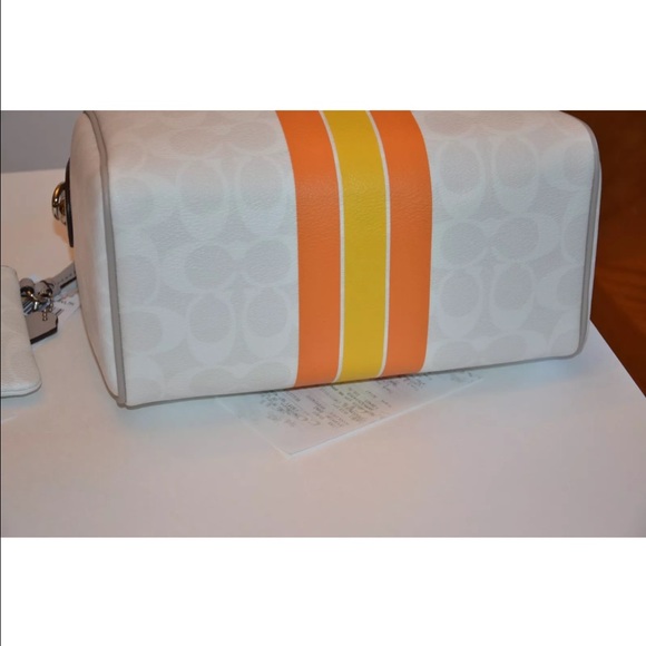 NWT Coach Varsity Stripe Bennett Satchel &Wristlet - Picture 3 of 4