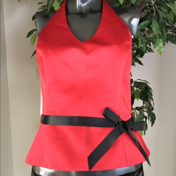 Xcape JC- evening wear halter top. Sexy red.