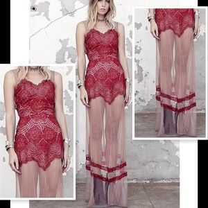 For Love & Lemons Red Atigua Dress *worn once*