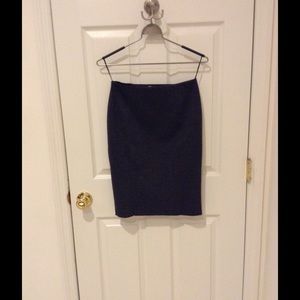 Gray pencil suit skirt