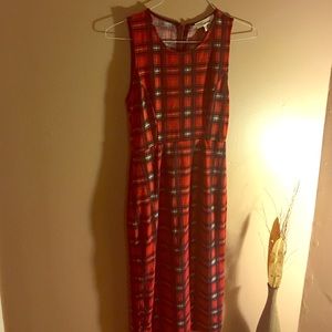 Plaid Midi Dress
