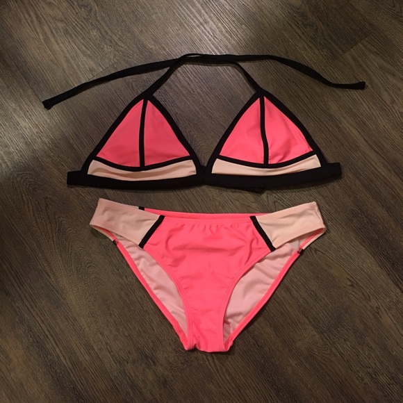 Target color block bikini bathing suit 2016