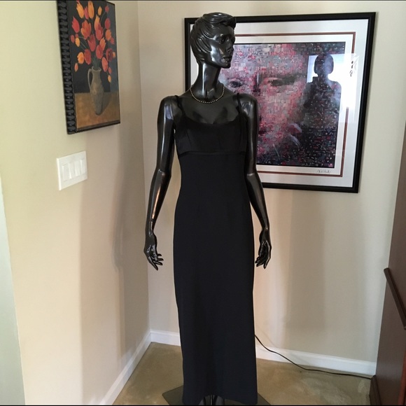 "Laundry"- Black evening gown. Bust 34/length43”.