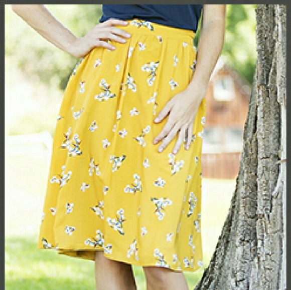 Mikarose Yellow Study Brunch Skirt