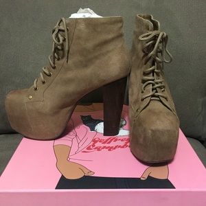 🚫SOLD🚫 Jeffrey Campbell Taupe Suede Litas