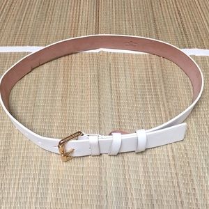Louis Vuitton White Leather Belt