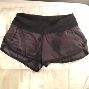 Lululemon dark grey running shorts