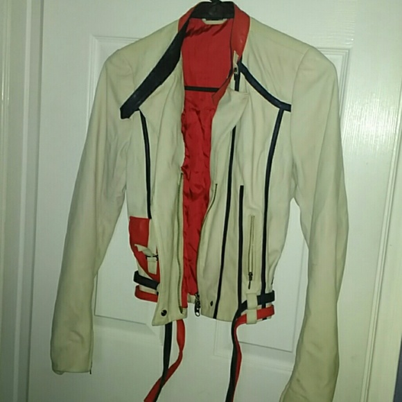 Leather Moto jacket size 36 - Picture 1 of 4