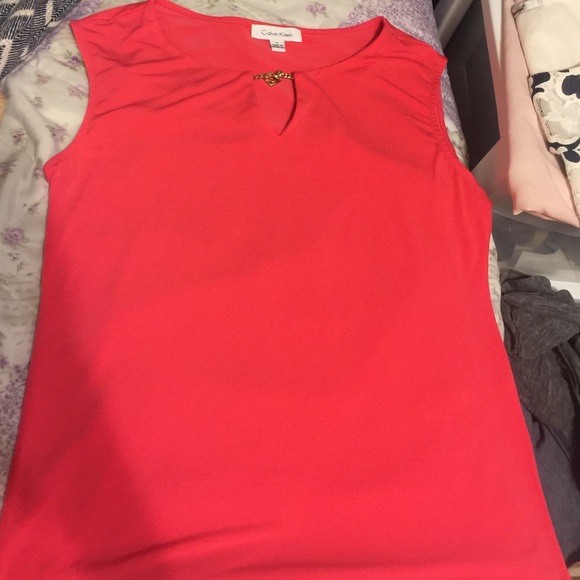 Calvin Klein hot pink blouse