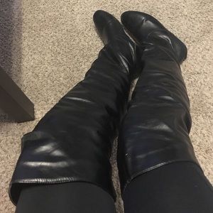 Knee high black boots
